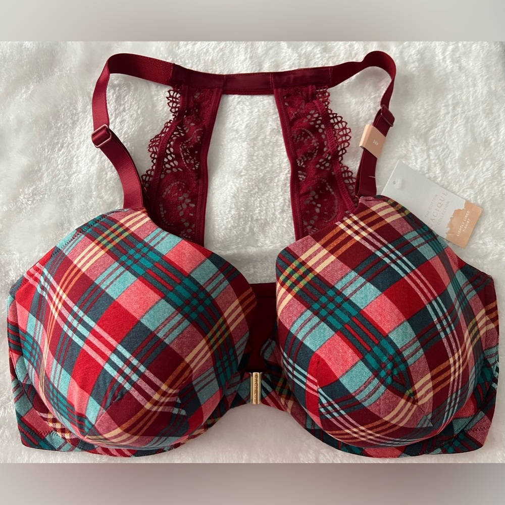 Front-Close Cotton Lightly Lined T-Shirt Bra - 38F